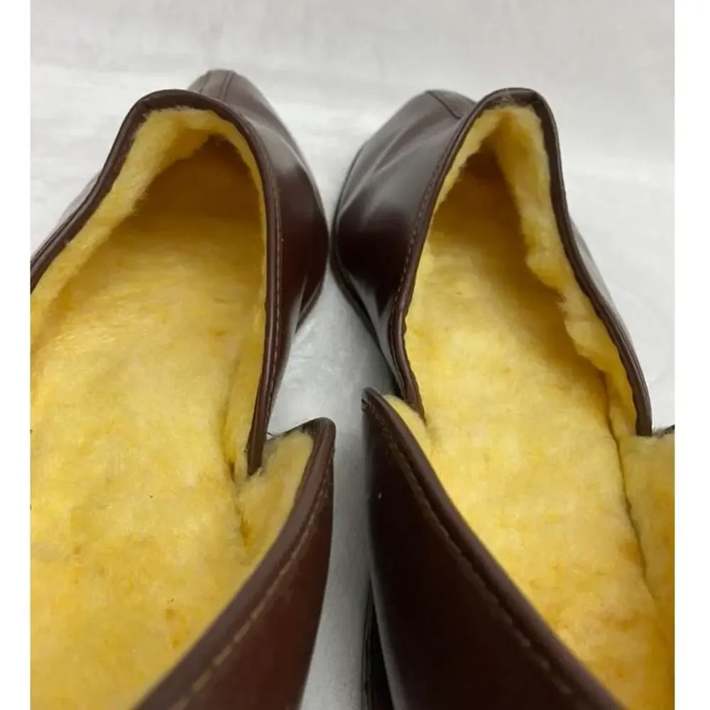 Beautiful vintage men's slippers with fleece lining Sz 13